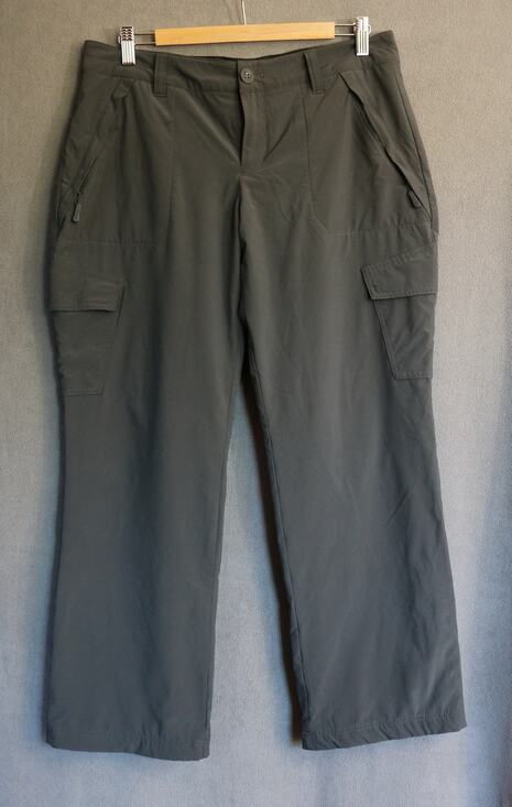 Eddie Bauer Pants - EDDIE BAUER Insulated Pants Womens Petite 12 Gray Faux Fleece Lined Cargo Hiking